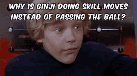 why is ginji doing skill moves instead of passing the ball question
