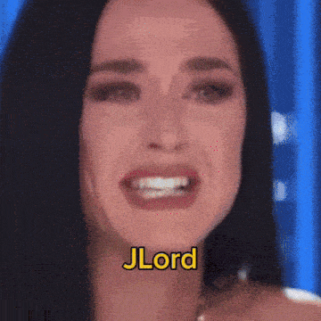 a close up of a woman 's face with the words jlord written on it .