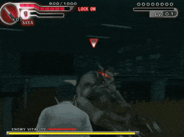 a video game screen shows a monster and says enemy vitality on it