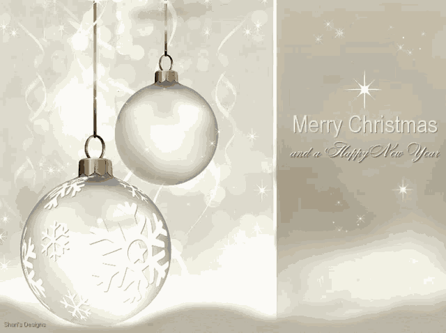 a card that says merry christmas and a happy new year on it