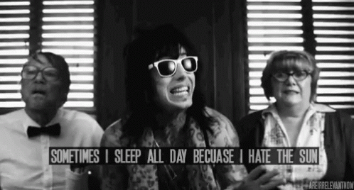 Falling In Reverse Sometimes I Sleep All Day GIF - Falling In Reverse Sometimes I Sleep All Day Hate The Sun GIFs