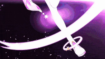 a purple background with a white circle and a star on it