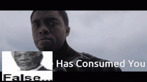 a black and white image of a man next to the words has consumed you