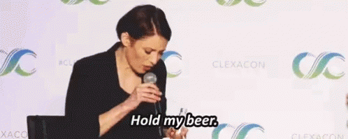 Chyler Leigh Hold My Beer GIF - Chyler Leigh Hold My Beer Alex Danvers GIFs