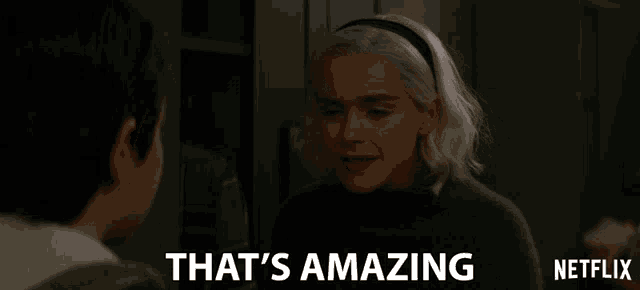 a woman says that 's amazing in front of a boy