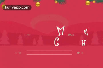 a red background with the words merry christmas in white letters