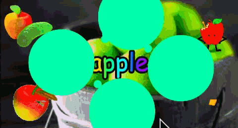 a bunch of apples with the word apple in the middle