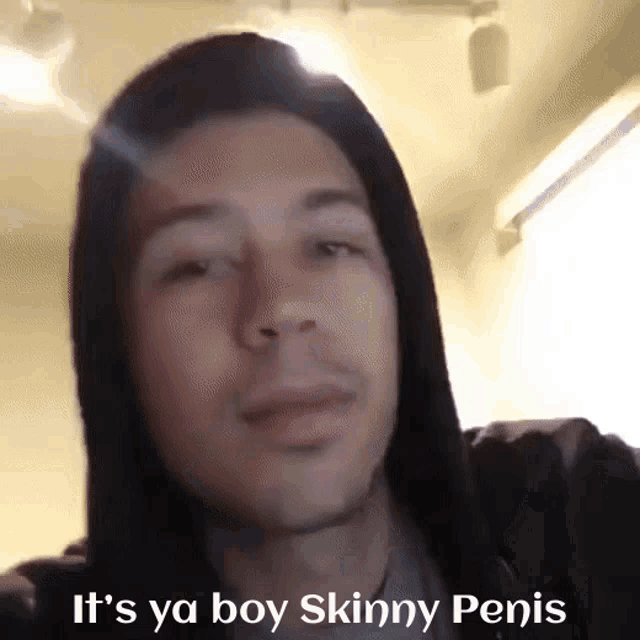 a man wearing a hooded jacket says " it 's ya boy skinny penis "