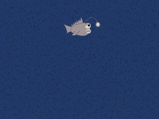a cartoon of a fish with a light attached to it
