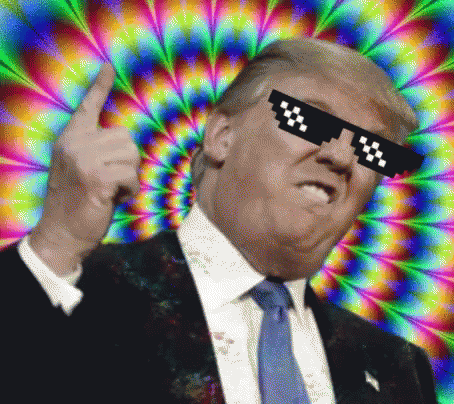 Donald Trump Trippy GIF - Donald Trump Trippy Deal With It GIFs