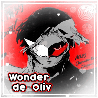 a black and white drawing of wonder de oliv with red eyes