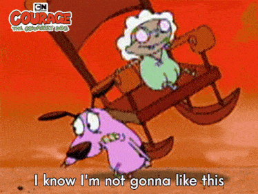 I Know I'M Not Gonna Like This Courage GIF - I Know I'M Not Gonna Like This Courage Courage The Cowardly Dog GIFs