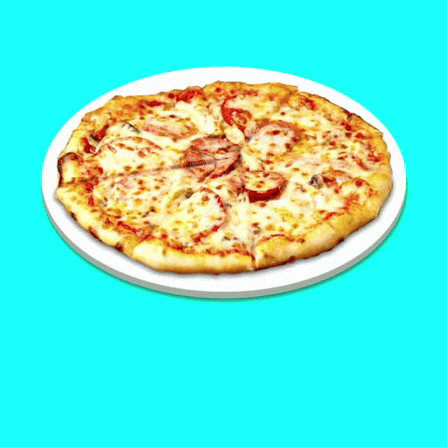 a pizza with tomatoes and cheese on a white plate