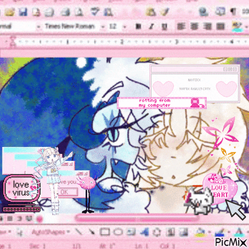 a computer screen with a notice that says " nothing from my computer " on the top