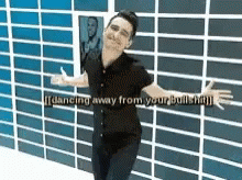 Brendon Urie Dancing Away From Bullshit GIF - Brendon Urie Dancing Away From Bullshit Bullshit GIFs