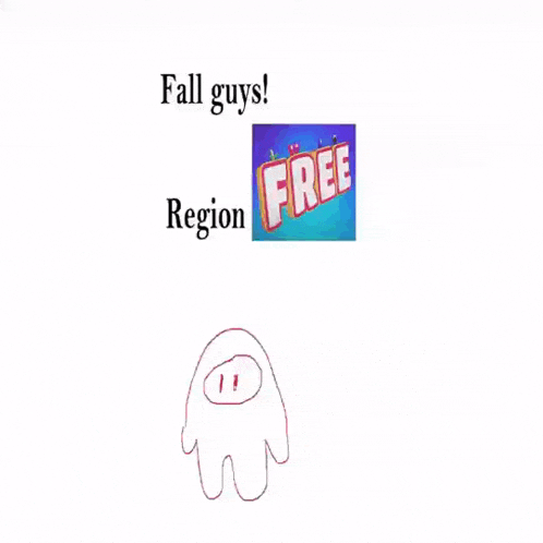 an envelope with a drawing of a hand and the words free fall guys