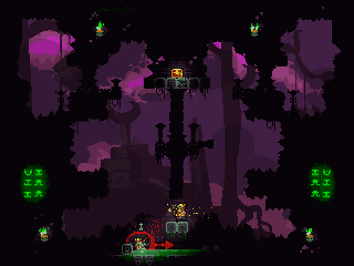 a video game with a purple background and green letters that says ' ui ' on it
