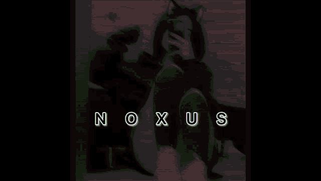 a black and white photo of a person with the word noxus on the bottom right