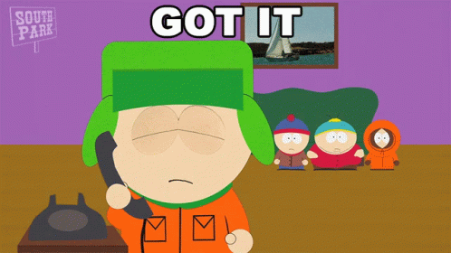 Got It Kyle Broflovski GIF - Got It Kyle Broflovski South Park GIFs
