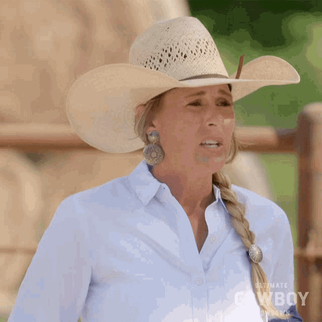 About To Cry Jennifer Hudgins GIF - About To Cry Jennifer Hudgins Ultimate Cowboy Showdown Season2 GIFs