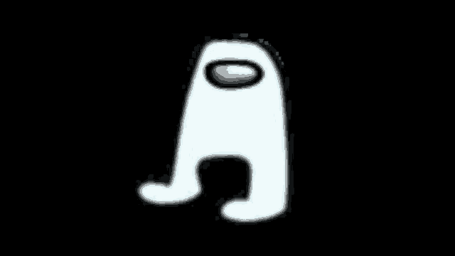 a white among us character is standing in front of a black background with a box that says among us from sus .