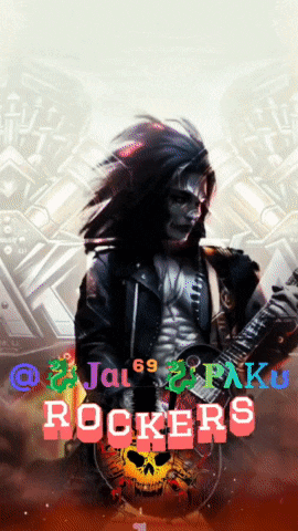 a poster of a man playing a guitar with the words rockers on the bottom
