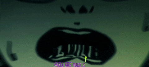 a close up of a person 's mouth with the words " i 'll " visible