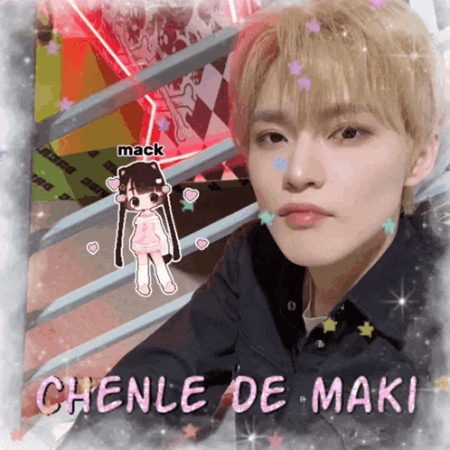 a picture of a young man with the name chenle de maki on it