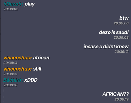 a screenshot of a conversation between vincenthus and xddd