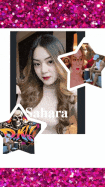 a picture of a girl with the name sahara written on it