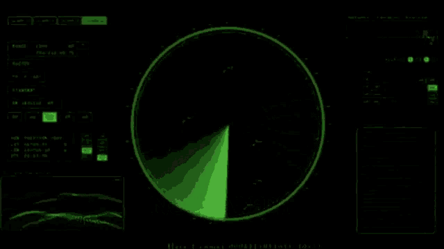 a radar screen with the words nose alert written in red