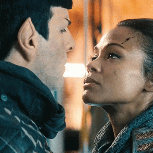 Spock Kiss GIF - Spock Kiss Zoe Saldana GIFs