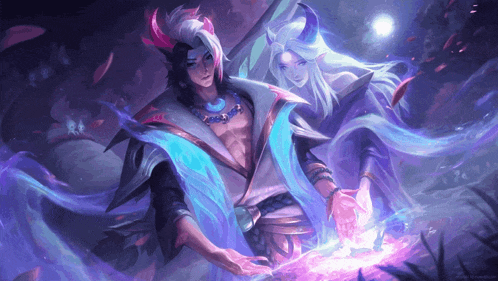 a man and a woman are holding hands in a video game