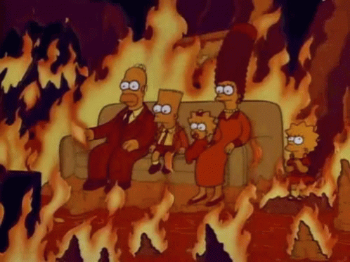 The Simpsons Burning GIF - The Simpsons Burning Homer Simpson GIFs
