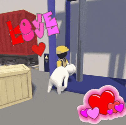 a cartoon drawing of a man looking at a sign that says " love "