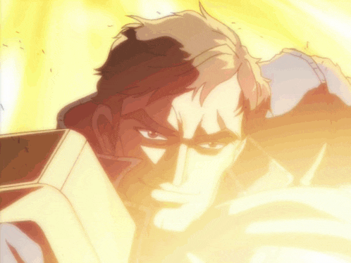 a close up of a man 's face in a cartoon
