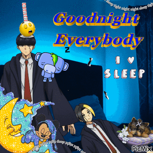 a poster that says goodnight everybody i sleep