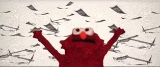 Elmo Raining Money GIF - Elmo Raining Money Getting Paid GIFs