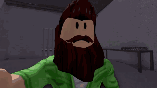 a cartoon character with a surprised look on his face and a beard