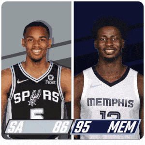 San Antonio Spurs (86) Vs. Memphis Grizzlies (95) Third-fourth Period Break GIF - Nba Basketball Nba 2021 GIFs