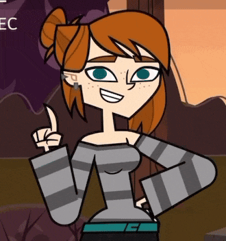 a cartoon girl with red hair and freckles is giving a thumbs up