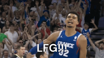 a basketball player wearing a jersey that says france