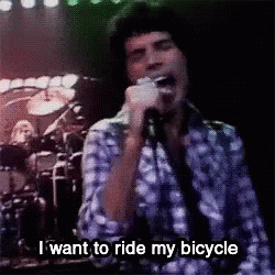 Queen Freddie Mercury GIF - Queen Freddie Mercury I Want To Ride My Bicycle GIFs