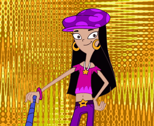 Stacy Hirano Stacy Phineas And Ferb GIF - Stacy Hirano Stacy Phineas And Ferb Disco Miniature Golfing Queen GIFs