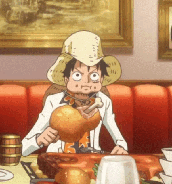 Luffy Luffy Eat GIF - Luffy Luffy Eat Meat GIFs