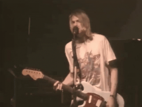 Kurt Cobain Concert GIF - Kurt Cobain Concert Guitarist GIFs
