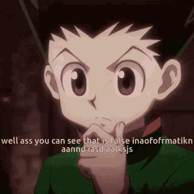 a cartoon character with a caption that says well ass you can see that is false