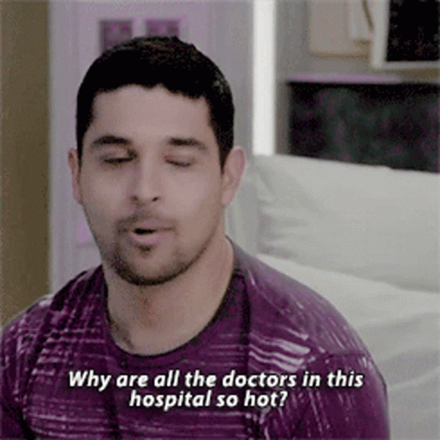 The Lady Doctors Are Hot In Here Carlos Madrigal GIF - The Lady Doctors Are Hot In Here Carlos Madrigal Wilmer Valderrama GIFs