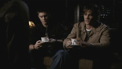 Why Is Dean Looking At That Teacup Like He Doesn’t Understand How It Works? GIF - Supernatural Sam Winchester Teacups GIFs