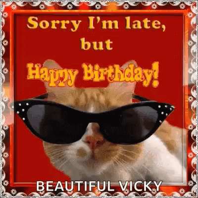 Cats Belated Birthday GIF - Cats Belated Birthday Sorry Im Late GIFs